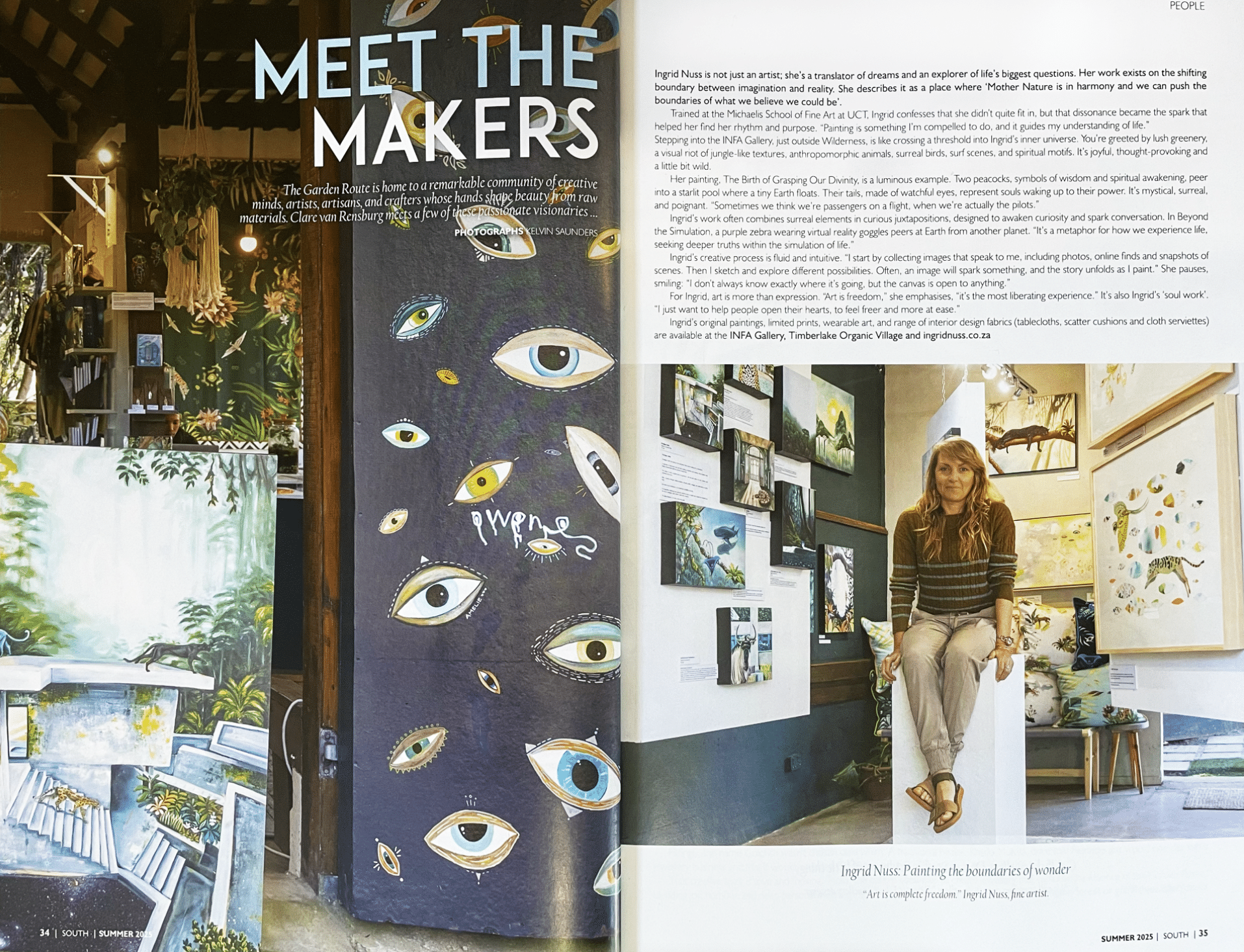 South Magazine Article Ingrid Nus Fine Art South African Artist South Magazine Feature