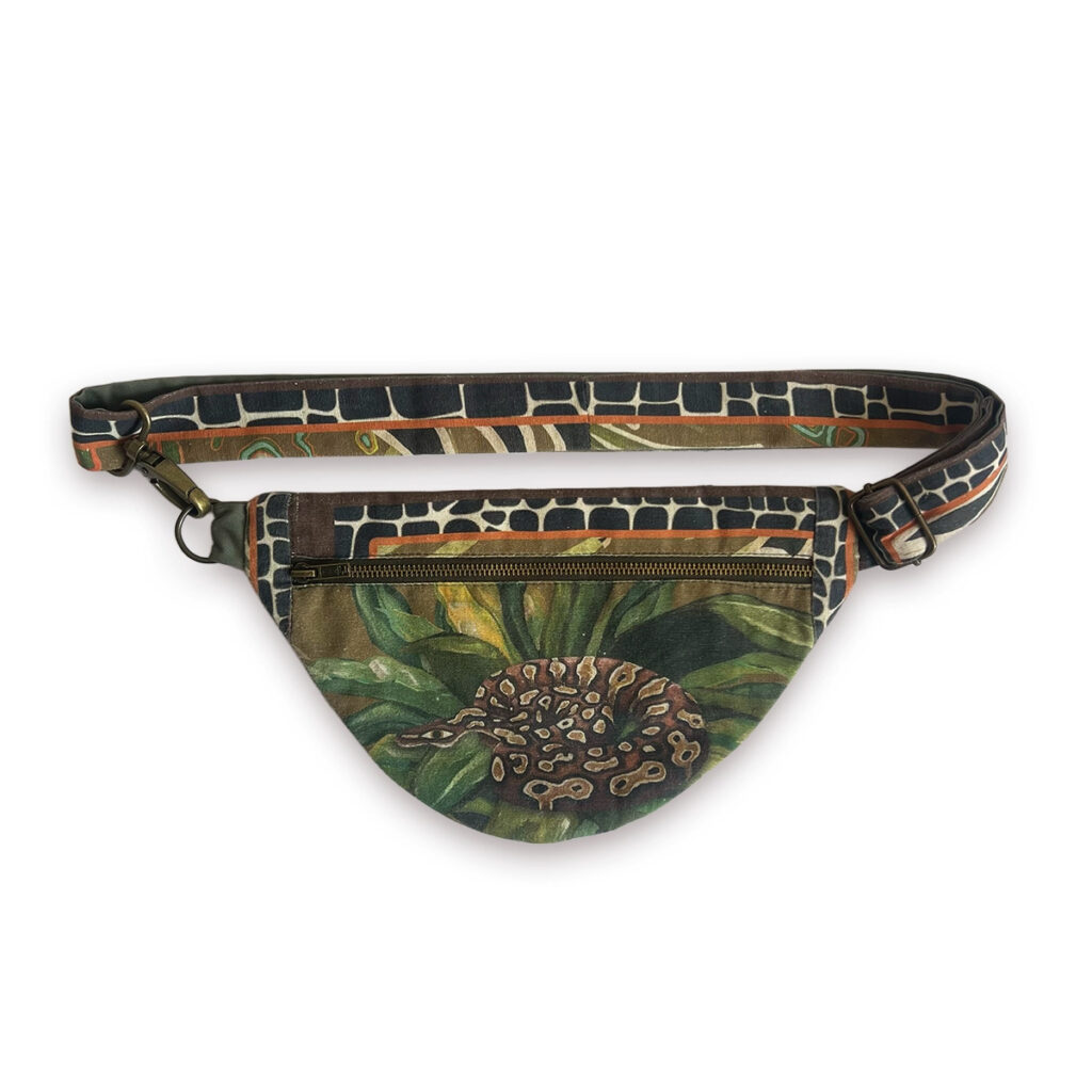 Moonbag featuring artwork by Ingrid Nuss Fine Art Gallery Wilderness Garden Route South Africa